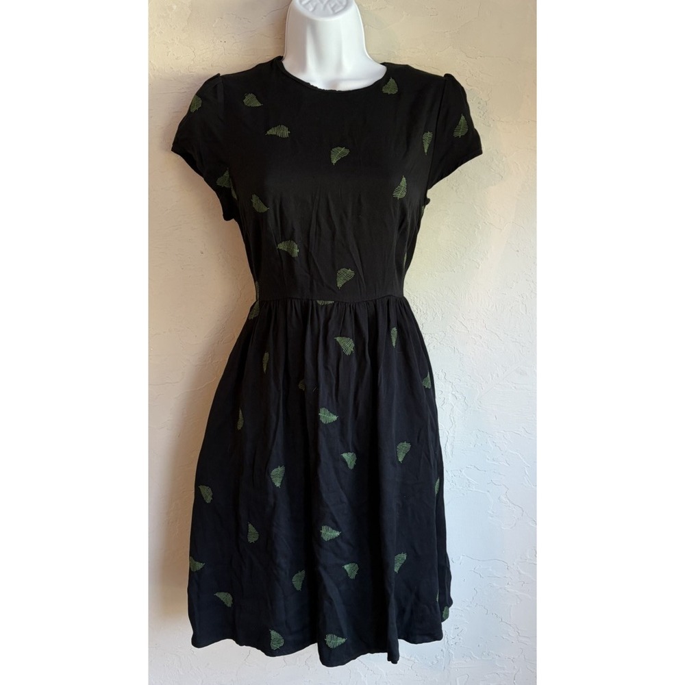 Disturbia Osmunda Fern Embroidered Skater Dress 4 Fit Flare Whimsigoth Goth
